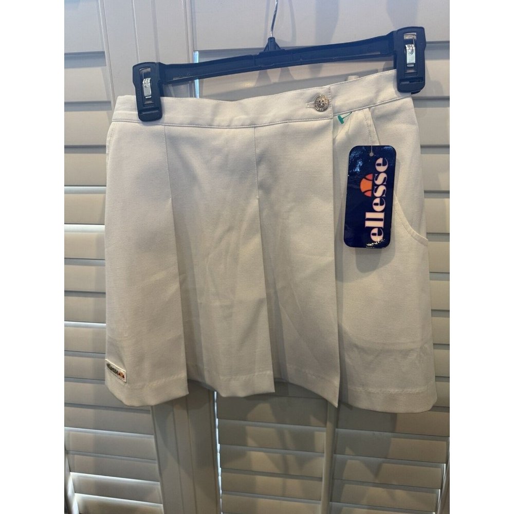 Ellesse White Vintage Tennis Skirt Made In USA, USA Size 6W - NWT